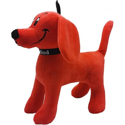 Msqau Chien en peluche rouge en forme de chien Jouet en peluche de dessin animé Poupée douce Cadeau idéal - B848KNIAM