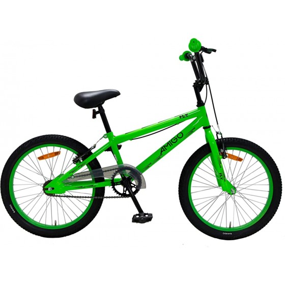 Amigo Fly Vélo Enfant pour garçons 20 Pouces avec Freins à Main vélo BMX de 5 à 9 Ans Vert - BN5H8JXEH