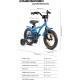 Prometheus Velo Enfant 3 ou 4 Ans vélo Enfant 14 Pouces pour Garcon et Fille Roues de Support rétropédalage modèle BMX 2021 en Bleu Noir - B35Q9LNSC