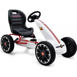 Abarth Kart à pédale Licence Go Kart à Pédale Porteur Voiture à pédale Go Chariot pneus Eva 3–8 Ans White - B6AVNNFTE