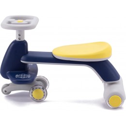 AMIGO Shuttle Now Porteur – Trottinette pour enfants à partir de 3 ans et jusqu'à 50 kg – Auto Swing Car pour garçons et filles – Bleu jaune - B56KHHAUA