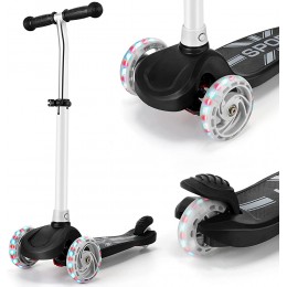 IMMEK Trottinette à 3 roues pour enfants avec hauteur réglable pour garçons et filles avec roues lumineuses à LED pour enfants de 2 à 6 ans - B8952NXDL