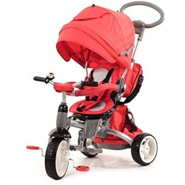 BABY'S CLAN Tricycle Poussette Evolutif 6 en 1 Rouge - B1A2JFMTM