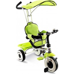 GOPLUS Tricycle 4 en 1 Tricycle Enfant Evolutif avec Para-Soleil Convient pour l'Age 12 Mois 4Ans Capacité de Charge 25KG Vert - B99AECJTT