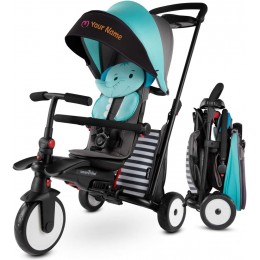 smarTrike STR5 Tricycle Pliable pour Enfant de 1,2,3 Ans avec Broderie individuelle Gratuite – Tricycle 7 en 1 Bleu - BDE3NJQKA
