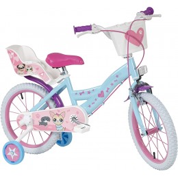 TOIMSA 16 Pets Vélo pour Enfant Fille Bleu Ciel Petite Taille - B25K4NXBB