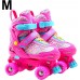 Mgichoom Patins à roulettes pour filles patins à roulettes réglables pour garçons avec design quad plusieurs couleurs 4 patins à roulettes pour enfants cadeaux d'anniversaire - B1HM6WWKM