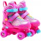 Mgichoom Patins à roulettes pour filles patins à roulettes réglables pour garçons avec design quad plusieurs couleurs 4 patins à roulettes pour enfants cadeaux d'anniversaire - B1HM6WWKM