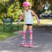 Osprey Patins à roulettes réglables pour fille Motif quad Taille M Rose bleu sarcelle - BQAA4XZBO