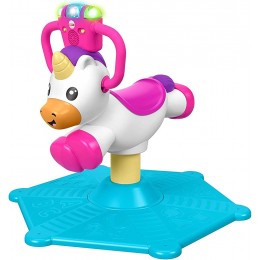 Fisher Price GHY50 Jouet à roulettes Licorne Bounce and Spin Multicolore version anglaise - B7K1DOXUT