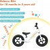 FAYDUDU Draisienne Bébé Vélo sans Pédale pour Enfant de 18 Mois à 5 Ans Vélo d'équilibre et Pneus Pneumatiques de 12 Pouces Garçon Fille Blanc - B9KMWHPEI