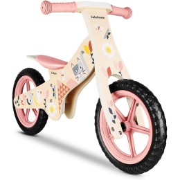 Vélo sans pédale en bois SPRING BIKE vélo à pédales rose pour l'équilibre et l'apprentissage design unisexe avec selle réglable enfants à partir de 2 ans. - BQHNWQKLE
