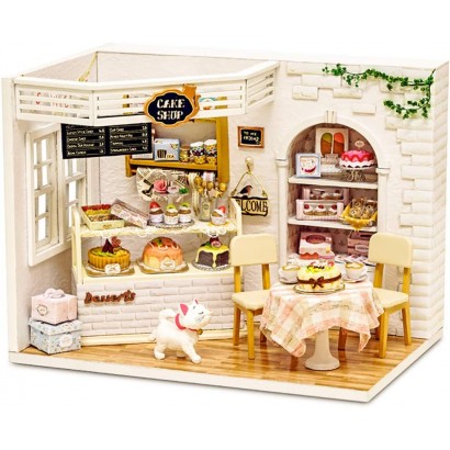 CUTEBEE Miniature avec des Meubles de Maison de poupée kit DIY Dollhouse en Bois Ainsi Que la 1:24 Salle créative pour l'idée Cadeau Saint Valentin - B89D7SQIY