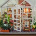 GuDoQi DIY Maison Miniature 3D Maison Poupee Bois Kit avec Meubles et Musique Lumière LED Kit de Modèle Fait À La Main À Construire Belle Boutique de Fleurs - BMQQKIGVG