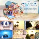 Putybudy Kit modèle de construction de maison de poupées mini en bois Jouet maison de poupées DIY ville Bleu et Blanc - BA4BATMDQ