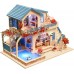 Putybudy Kit modèle de construction de maison de poupées mini en bois Jouet maison de poupées DIY ville Bleu et Blanc - BA4BATMDQ